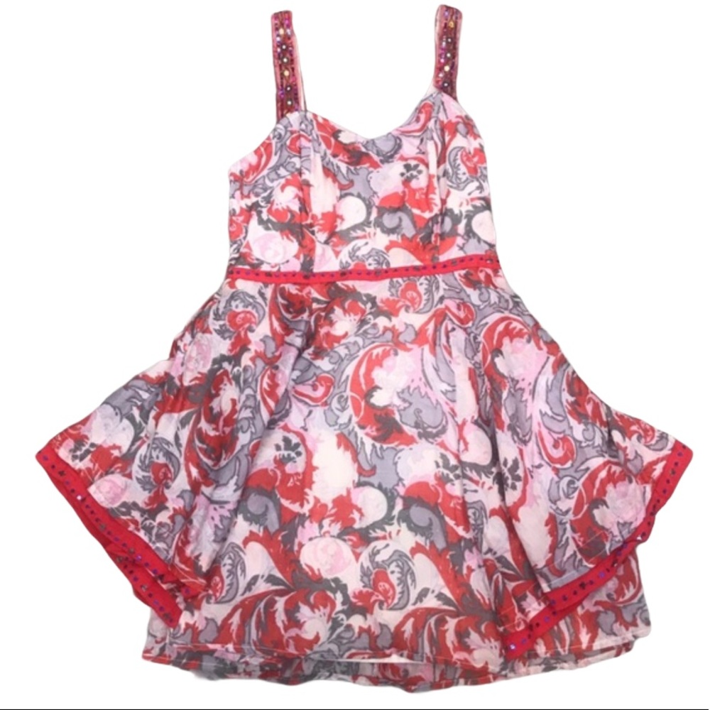 Free People Paisley Mini Party Dress